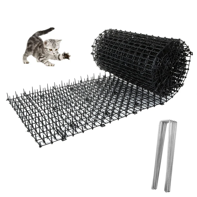 Tapis anti-chat SENENQU à épines 12 po x 157 po – Dissuasion animale sans danger