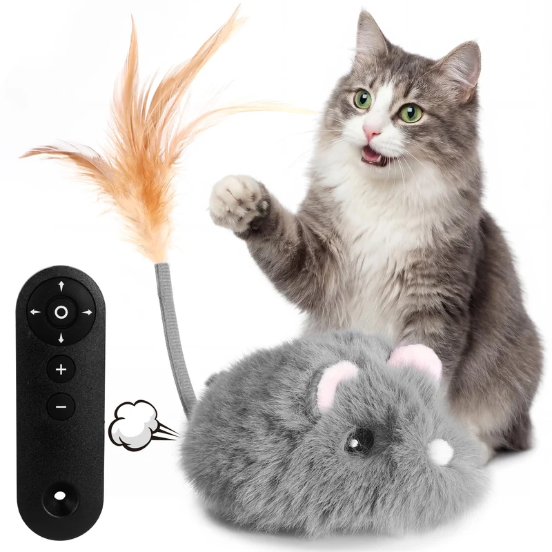 Pawthquake - Jouet Souris Télécommande pour Chats d'Intérieur - Version 2026 Améliorée
