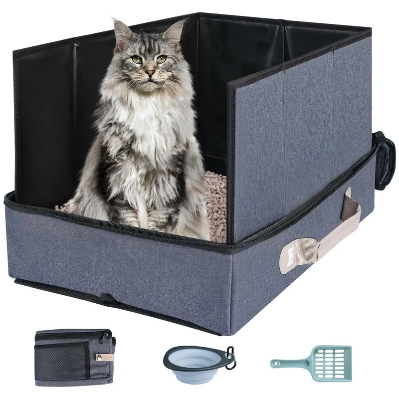 Paw Libero Boîte à Litière de Voyage pour Chats – Pliable et Étanche