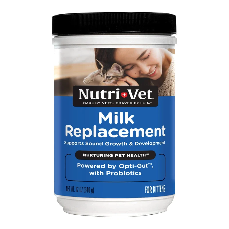 Nutri-Vet Substitut de Lait pour Chatons — Poudre, Essentiels Chatons, Recommandé par les Vétérinaires, 12 oz