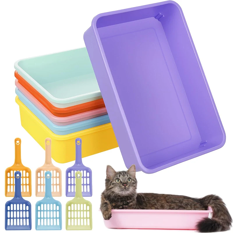 Ysglory – Lot de 6 Bacs Litière Petits Animaux 12,3 x 8,5 x 2,7 po + Pelle
