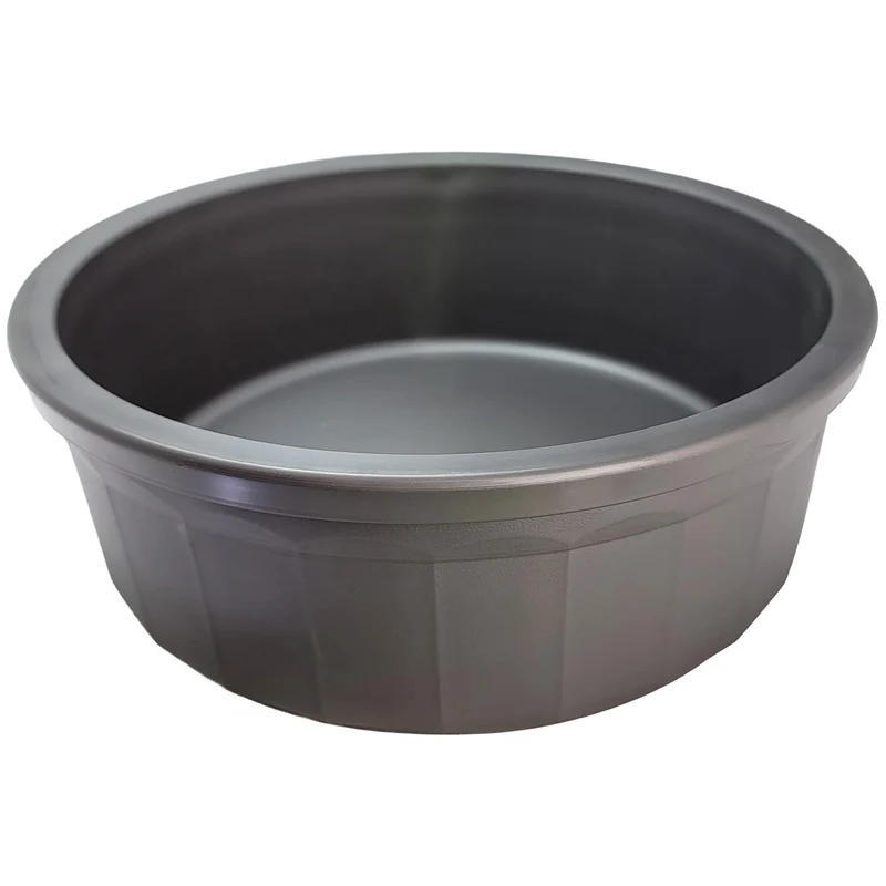 Bol Pet Crock Healthy Surplus – Bol en plastique épais et durable, anti-renverse pour chiens, chats et grands animaux – Diamètre 24,8 cm – Intérieur/Extérieur – Lavable et résistant à la mastication (Gris, Jumbo 96 oz)