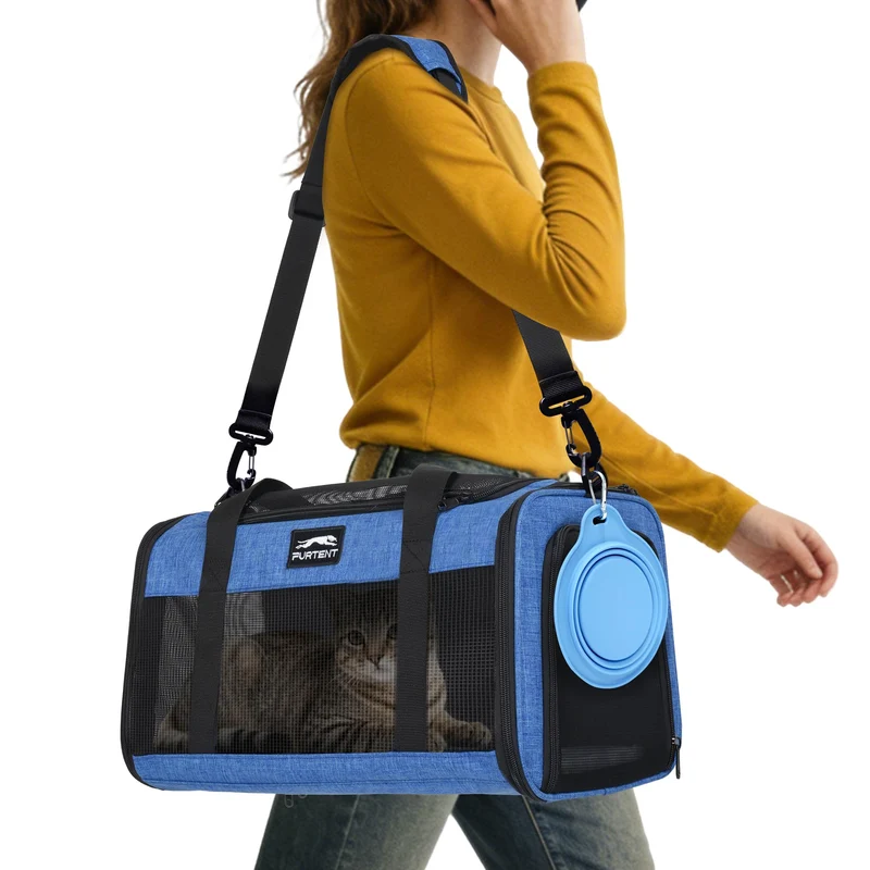 Furtent Sac de Transport Animaux — Autorisé en Cabine et Conforme TSA, Doux et Souple pour Chats et Chiens jusqu’à 6 kg