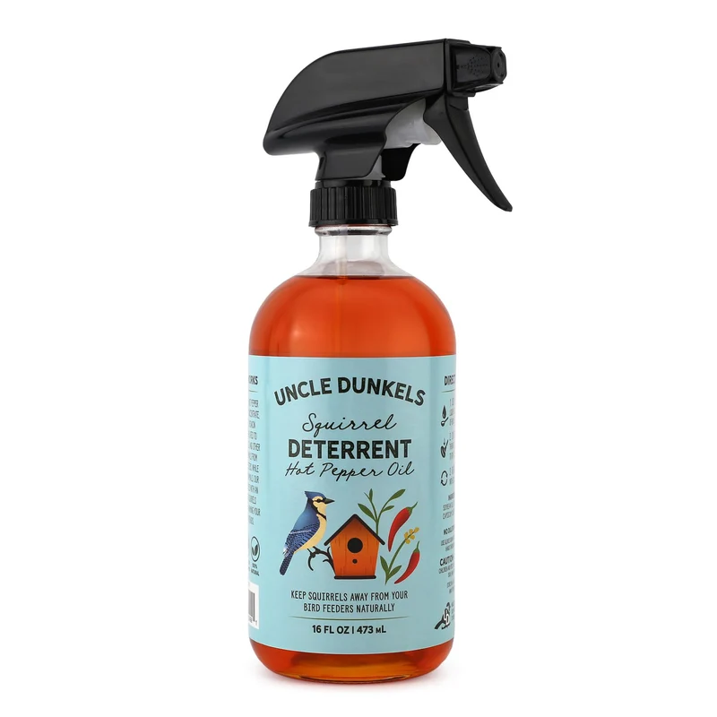 Uncle Dunkels Dissuasion Écureuils au Piment – Revêtement Naturel pour Graines (16 oz), Sans danger pour les Oiseaux, Fabriqué aux États‑Unis