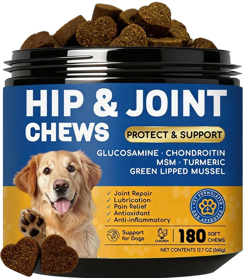 Furry Armor – Supplément Hanches et Articulations pour Chiens – 180 Gommes Molles à Croquer