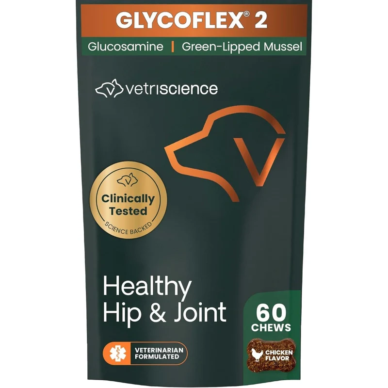 VetriScience GlycoFlex pour Chiens – Soin des hanches et des articulations ( Poulet, 60 unités )