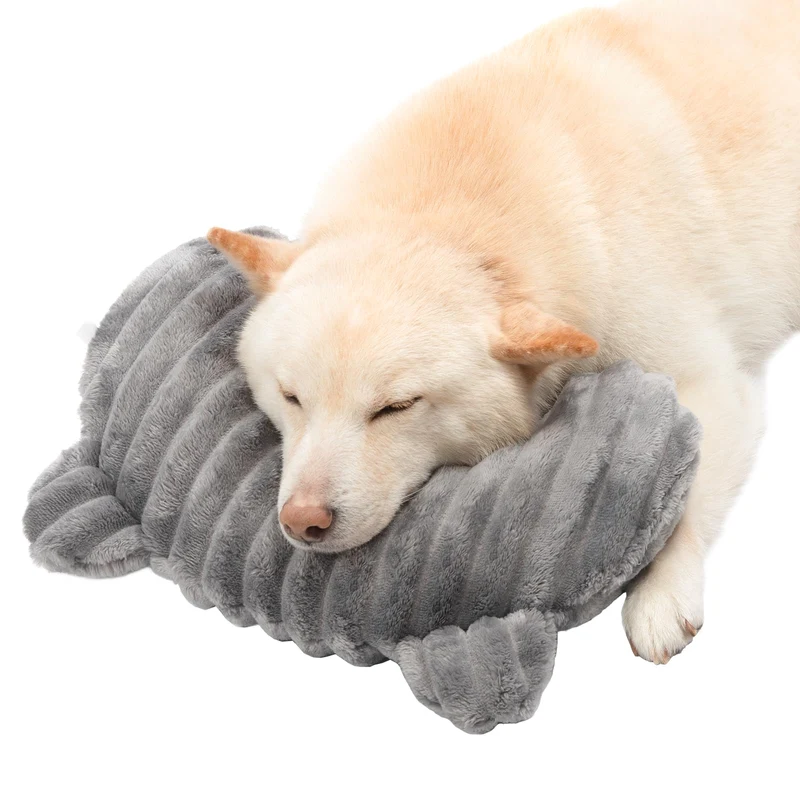 Jiupety Coussin Apaisant Orthopédique pour Chien et Chat – 14x9 pouces, Gris
