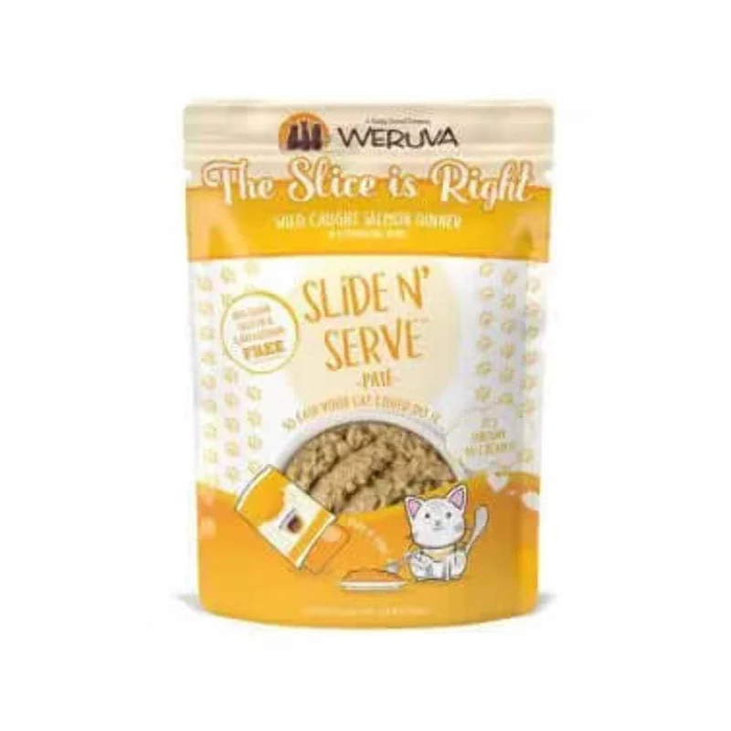 Weruva Wet Cat Food – Pâté au saumon sauvage en poche coulissante, 2,8 oz, Lot de 12
