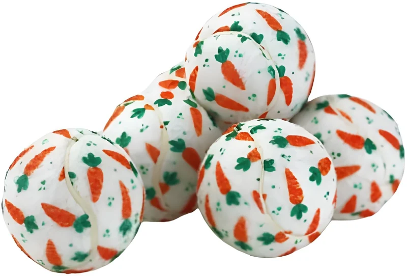 Midlee Balles de tennis Carotte pour chien – Pâques, Taille Régulière