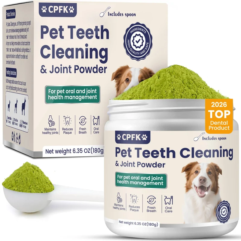 CPFK Poudre dentaire et soin des articulations pour chiens – Probiotiques, haleine fraîche et contrôle de la plaque (180 g)