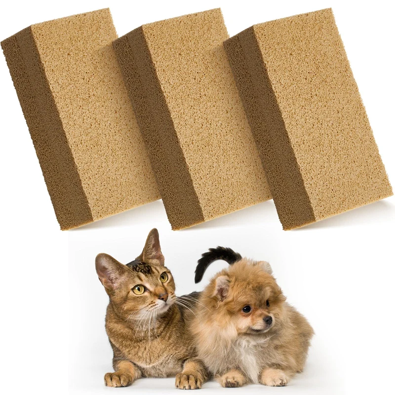 RimCereal Éponge Ramasse-Poils Chat et Chien – Lot de 3