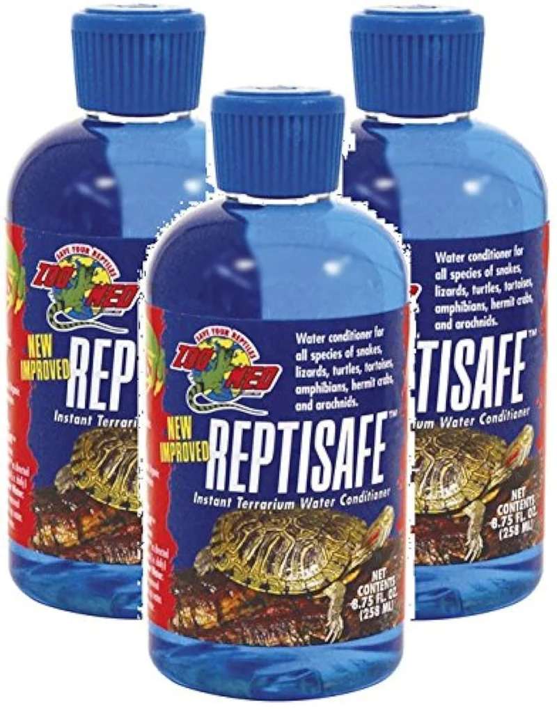 Zoo Med ReptiSafe Water Conditioner – Pack de 3 Bouteilles (8,75 oz) | Conditionneur d’Eau pour Reptiles