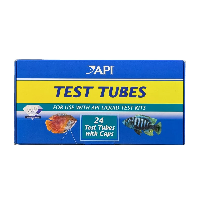 Tubes de Test API – Remplacement avec Capuchons, 24 pièces, compatibles kits API (Master Eau Douce inclus)