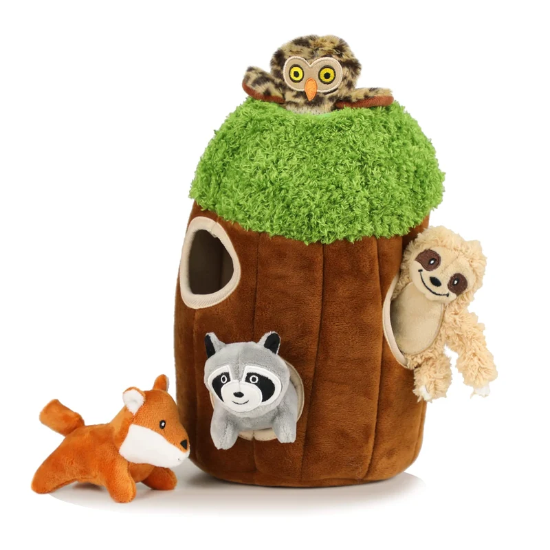 okegztoa Hide and Seek : Puzzle Interactif pour Chiens — Peluches Siffantes, Tailles Petite à Moyenne