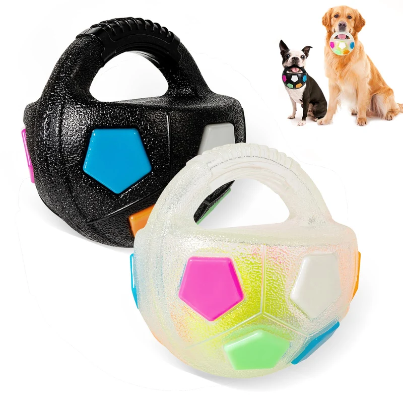 YOOGAO Pet – Balle-jouet pour Chien avec Poignée, Lancer et Rapport, Flottante et Siffante (2 pièces)