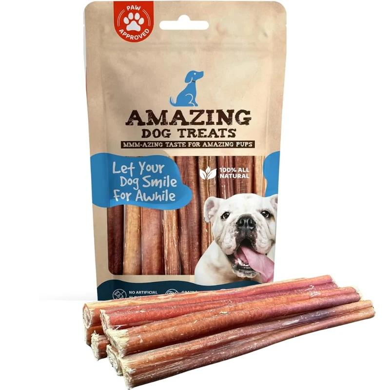 Amazing Dog Treats – Bâtonnets Bully fins pour petits chiens (6 pouces, 12 pièces) – Friandises premium pour chiots et petites races