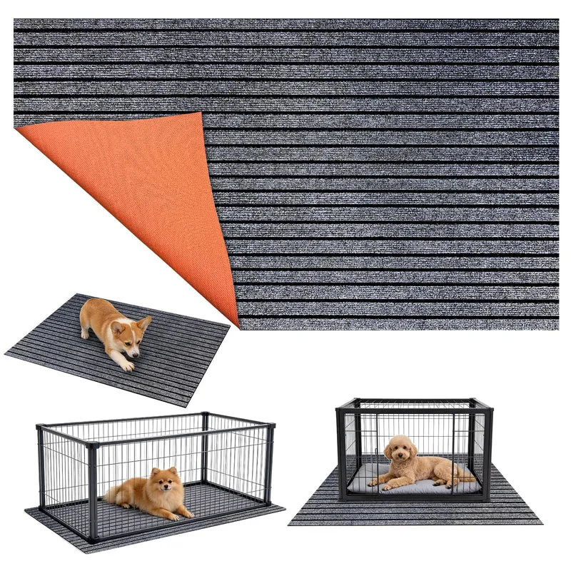 Varrisin Tapis de Cage Chien 49 × 28 po — Absorbant, Étanche, Anti-Glisse, Lavable, Découpable (28 × 49 pouces)