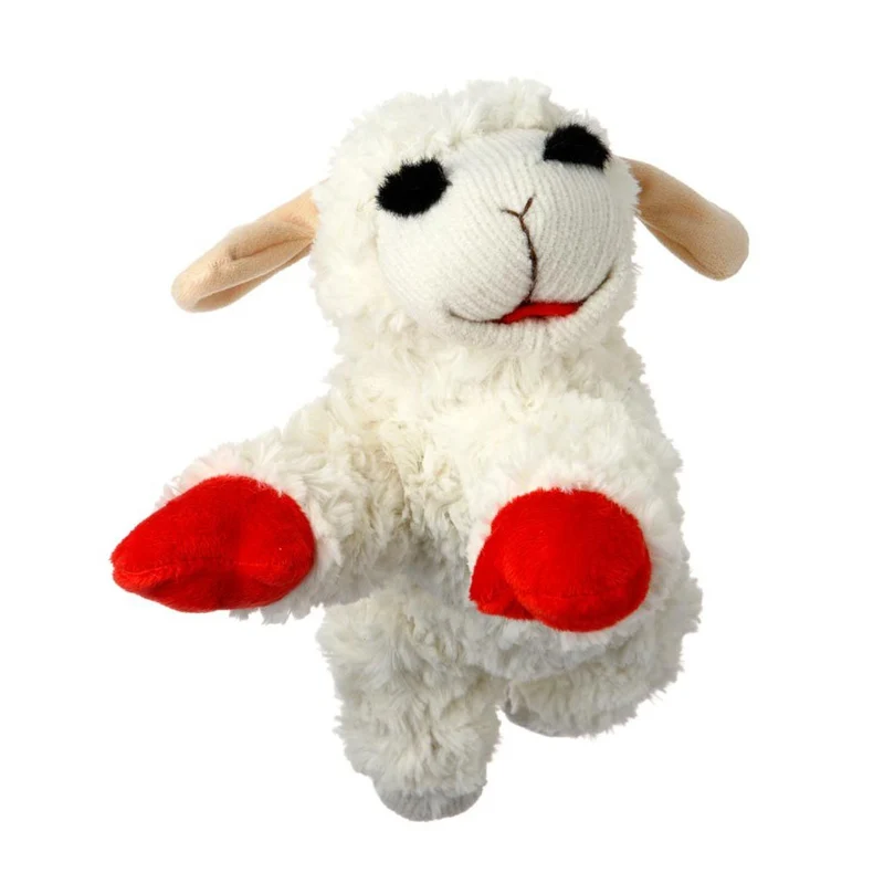 Multipet - Jouet Chien Agneau Peluche 10 pouces (2 pièces) – Pour Petites à Grandes Races