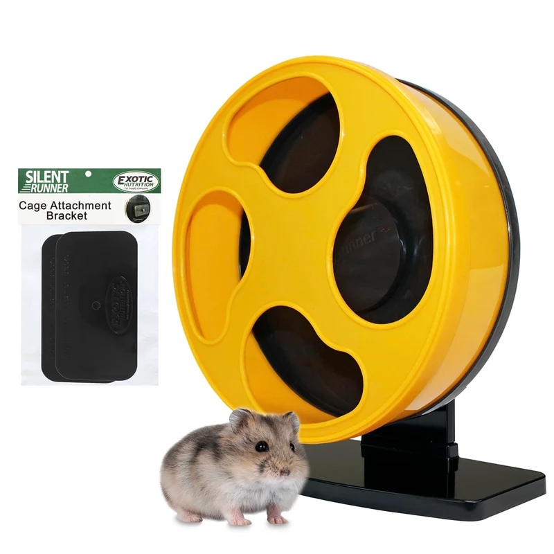 Roue Silent Runner 9 pouces (jaune) – Roue d’exercice silencieuse | Exotic Nutrition