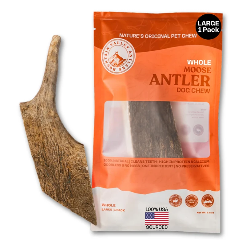 Mountain Valley Antlers – Os d’élan pour chiens, 100% naturels, sans odeur, longue durée