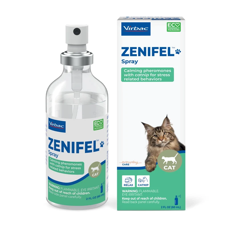 Virbac ZENIFEL™ Spray – Calmant pour Chats et Chatons, Action Rapide en Situations Stressantes
