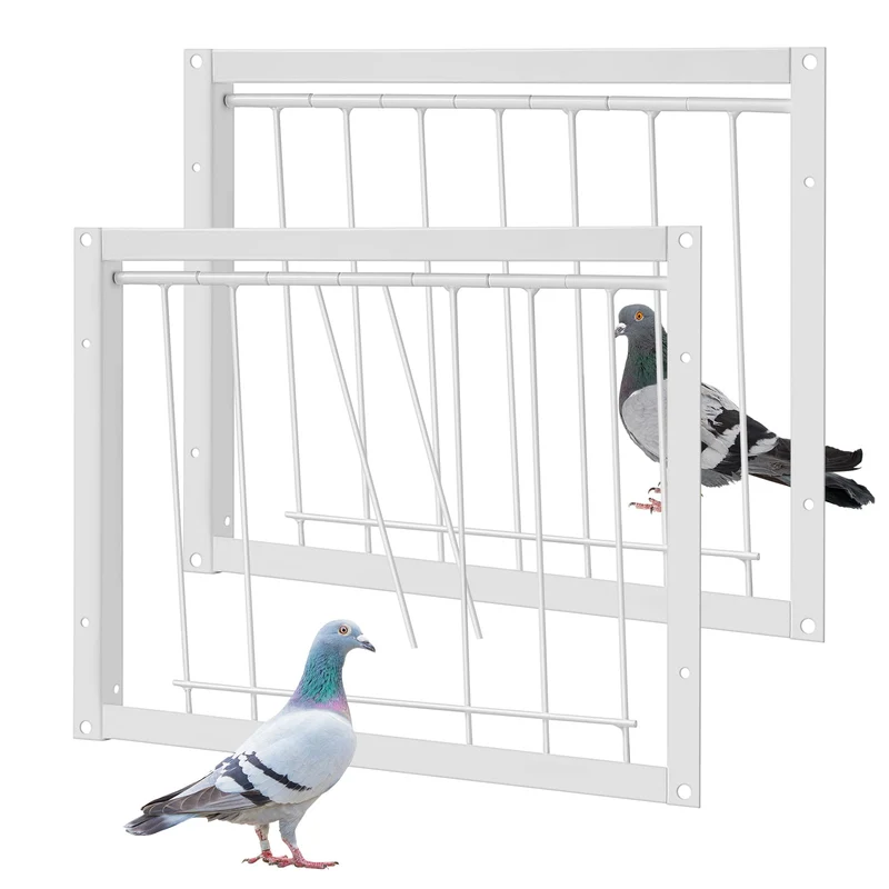 Suzile — 2 Pièces Porte d'entrée pigeon en fer, voie unique, blanc