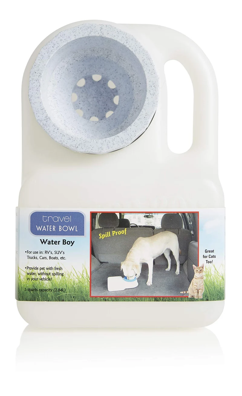 Lixit Water Boy — Gamelle de voyage pour chien 3 quarts, remplissage automatique sans déversement, fabriquée aux États‑Unis