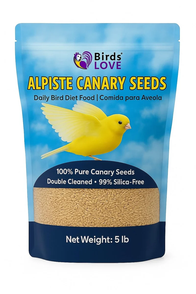 Birds LOVE Alpiste Canari – Graines d'alpiste pur sans OGM, doublement nettoyées – 5 livres