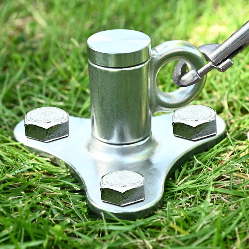 iklekione Piquet d’attache chien 360° – Acier inox 304, anti-rouille, jusqu’à 100 kg
