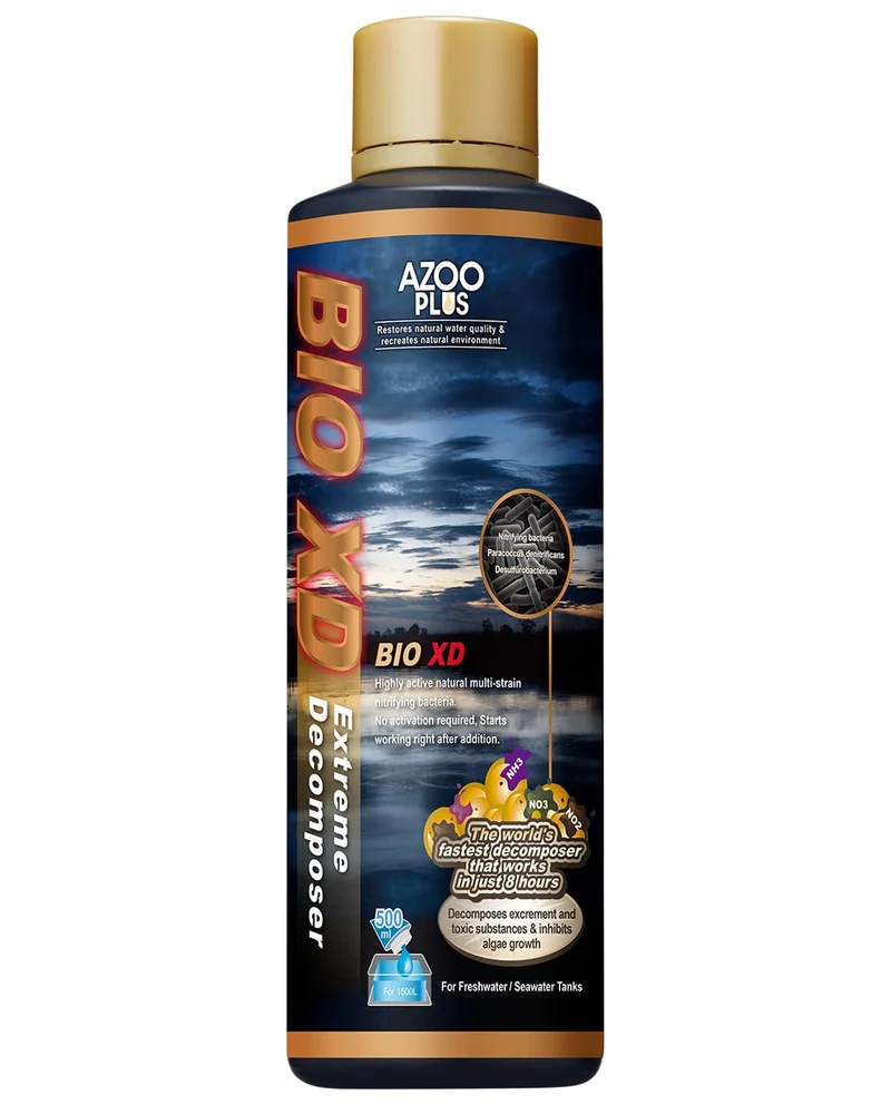 AZOOPLUS BIO XD Décomposeur extrême de bactéries nitrifiantes pour aquarium eau douce et eau salée – 500 ml