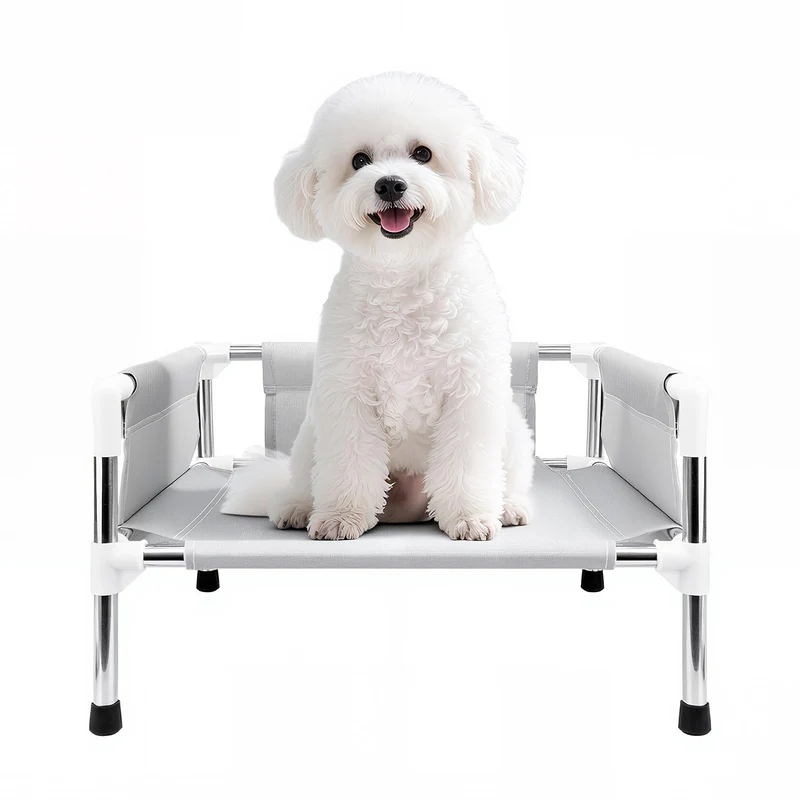 Makerfire lit pour chien surélevé — Canapé pour petits chiens, pieds anti-dérapants, usage intérieur/extérieur (19,5 L x 19,5 W x 11,6 H)