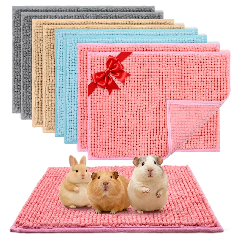 Heliospark Revêtement de Cage pour Cobayes et Petits Animaux – 8 Tapis Lavables 16x12