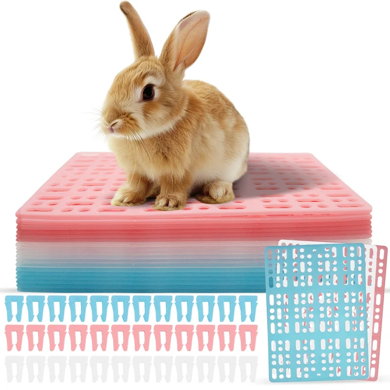 Zmpkhba Tapis de Cage pour Lapin — Lot de 18, Repos Confortables et Modulaires