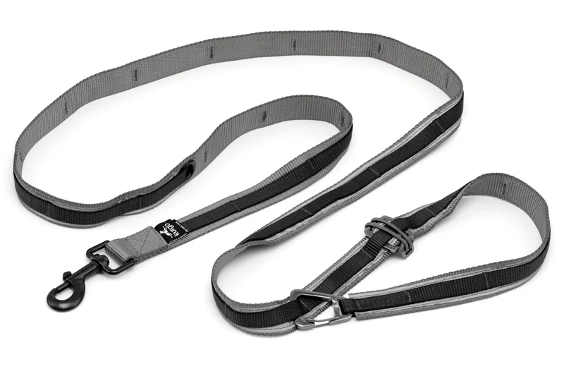 Kurgo Quantum 6-en-1 Longe pour Chiens – Sans Mains, Bandoulière/Ceinture, Réglable, 4 Couleurs