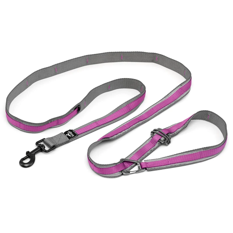 Kurgo Quantum Longe 6-en-1 — Laisse Mains Libres, Bandoulière et Ceinture, Réfléchissante