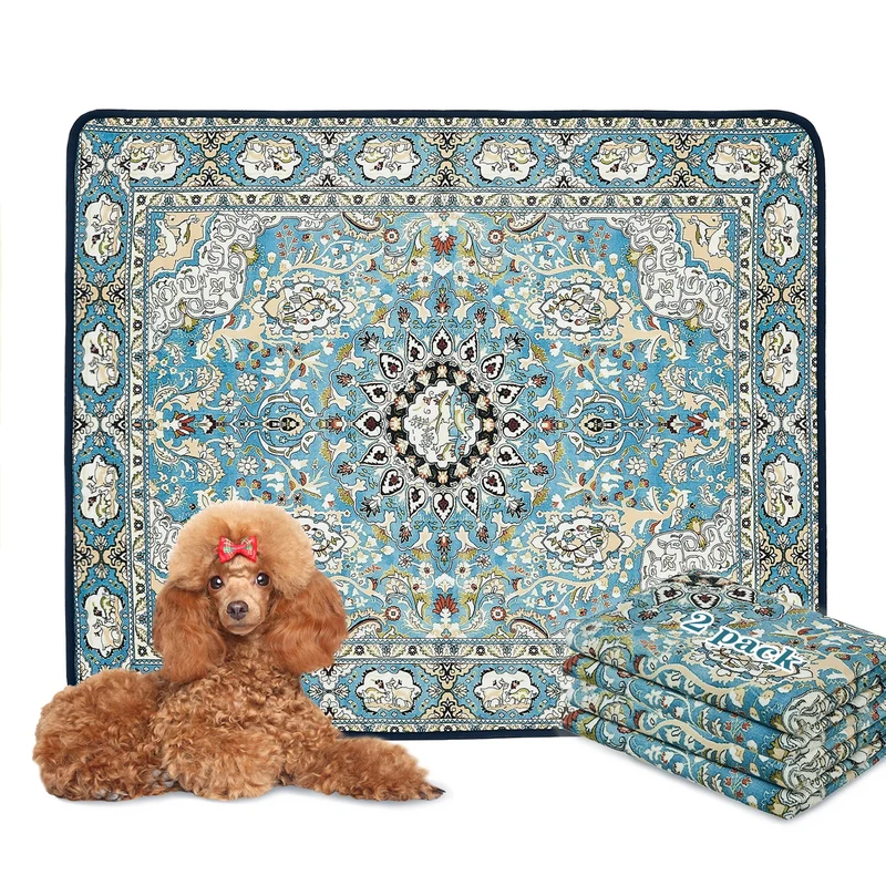 Qeils Tapis Lavables pour Chien — Lot de 2 (36x41 cm), Absorbants et Anti-Fuite