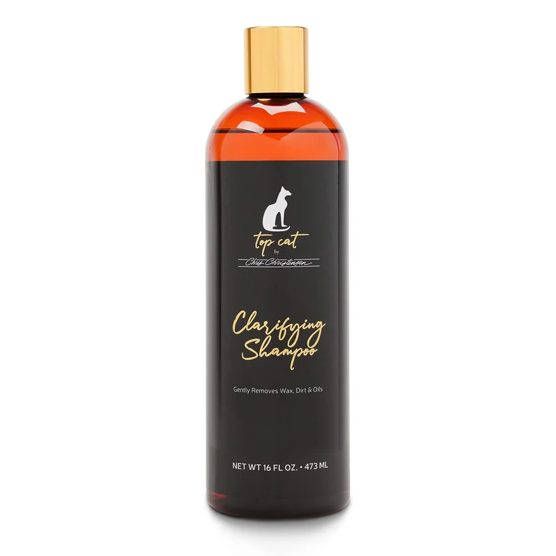 Chris Christensen Shampoing clarifiant Top Cat pour chats – Nettoyage en profondeur et soin doux – Tous types de pelage – Fabriqué aux États‑Unis – 473 ml (16 oz)