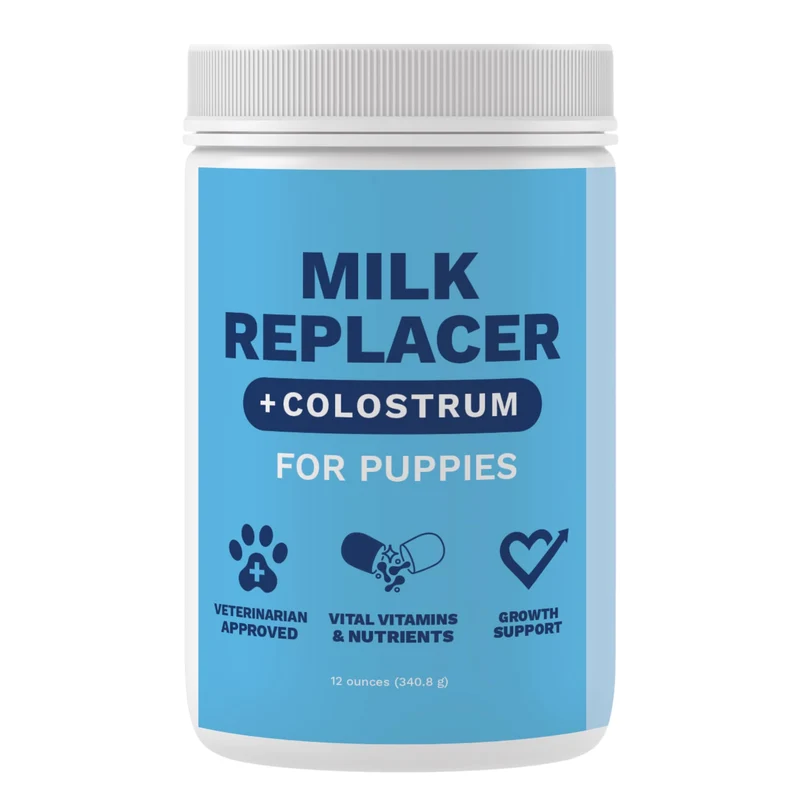 Under the Weather Lait Remplaçant en Poudre pour Chiots + Colostrum | Formule nutritionnelle – 12 oz