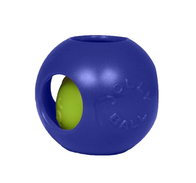 Jolly Pets Teaser Ball — Jouet Puzzle pour Chien (Taille Grand – 8 pouces, Bleu) | Modèle 1508 BL
