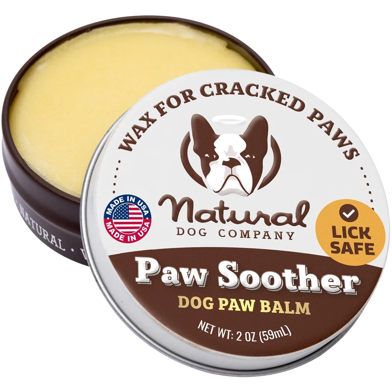 Natural Dog Company – Baume et cire pour pattes – Soin hydratant pour pattes sèches et fissurées (2 oz)