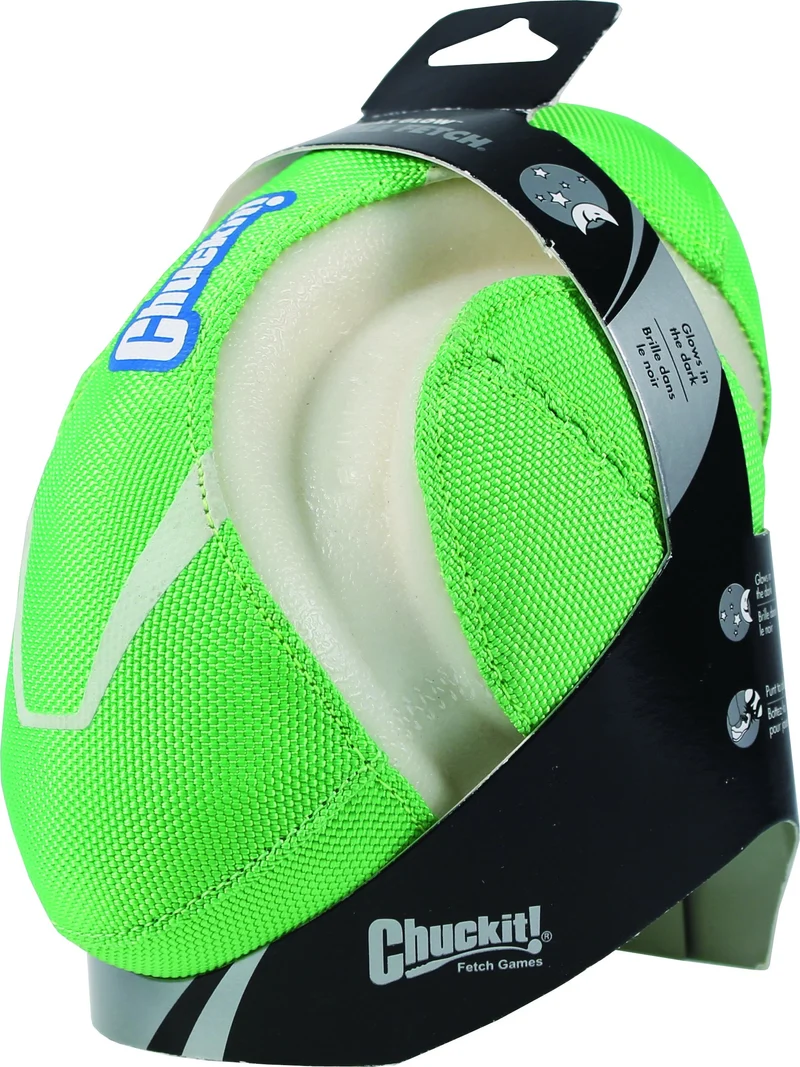 Chuckit! Max Glow Fumble Fetch - Ballon-football lumineux pour chien, flottant et durable