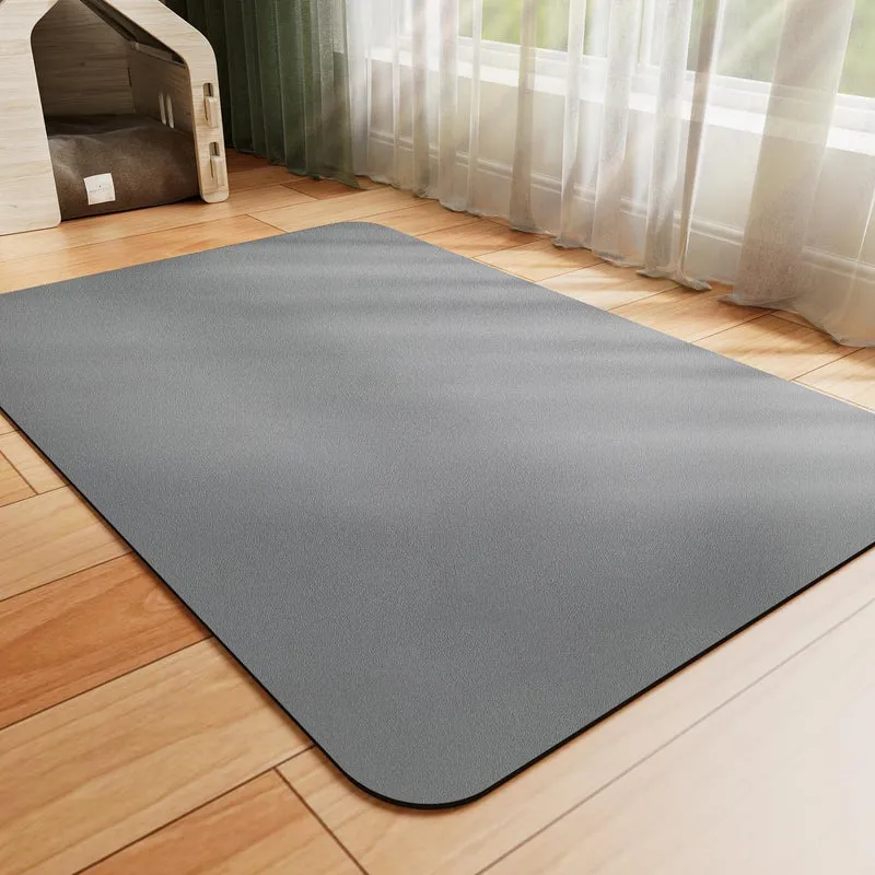 HotLive Tapis Repas Animaux – Absorbant, Anti-Taches et Nettoyage Facile | Gris Foncé 16x24