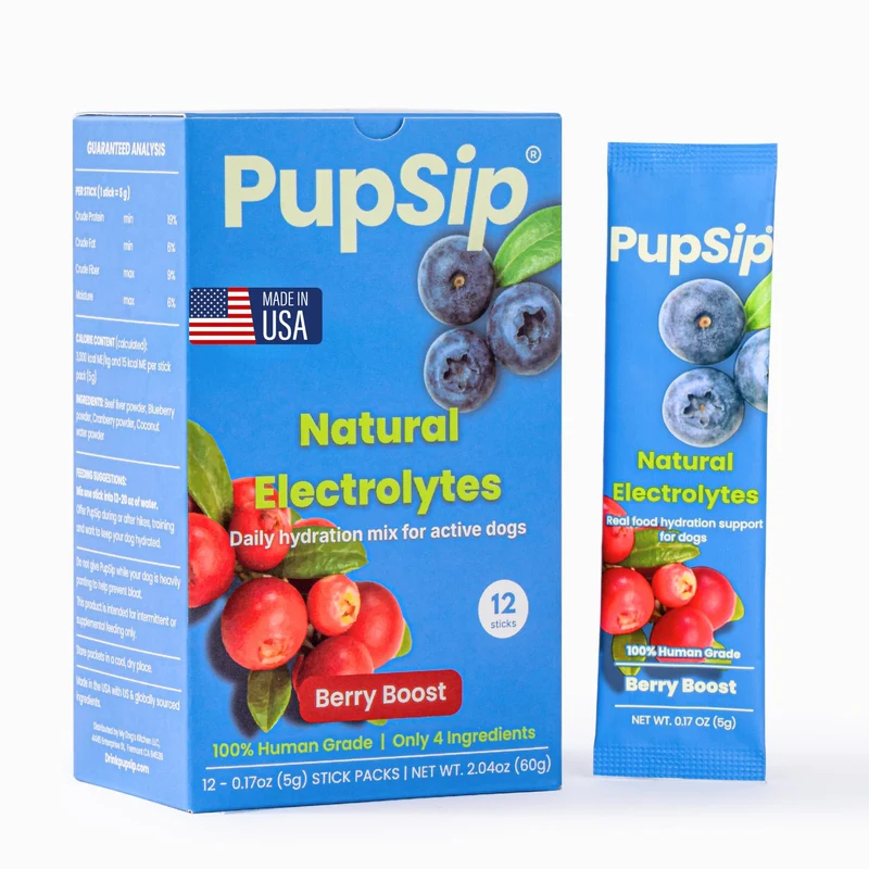 PupSip Électrolytes pour Chiens – Hydratation lors des journées chaudes, voyages et exercices | My Dog's Kitchen