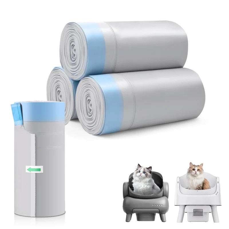 AWoHH Sacs Litière Automatiques 80 Count – Neakasa M1 & Petpivot Autoscooper – 27x13 pouces, Sans Parfum, 23 lbs