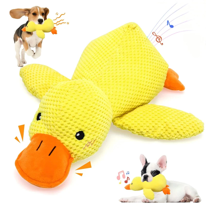 VOXGET Doudou Canard pour Chien – Jouet Interactif Calmant Coincoin et Crinkle, 2026