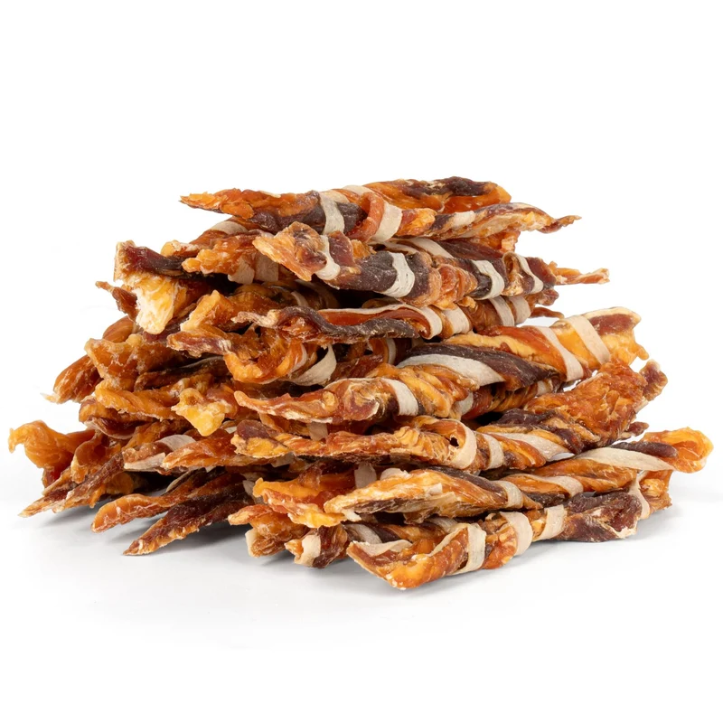 MON2SUN Friandises pour Chiens – Bâtonnets Twist Triple Saveur (Poulet, Canard et Morue), 30 Pièces, 300 g – Pour Petites Races