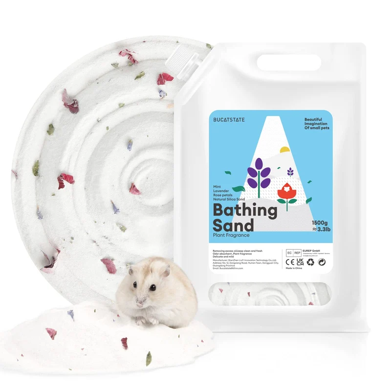 BUCATSTATE Sable de bain sans poussière pour hamster — parfumé, 1,5 kg