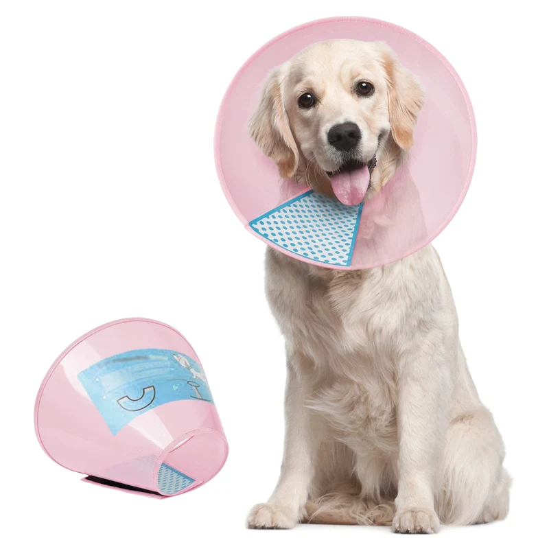 Supet Collier Conique pour Chien – Ajustable et Confortable Après Chirurgie