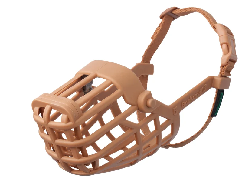 Muselière Baskerville Classique Basket – Chien (Taille 10), peut haleter et boire, anti-gaspillage et morsures, TPU renforcé