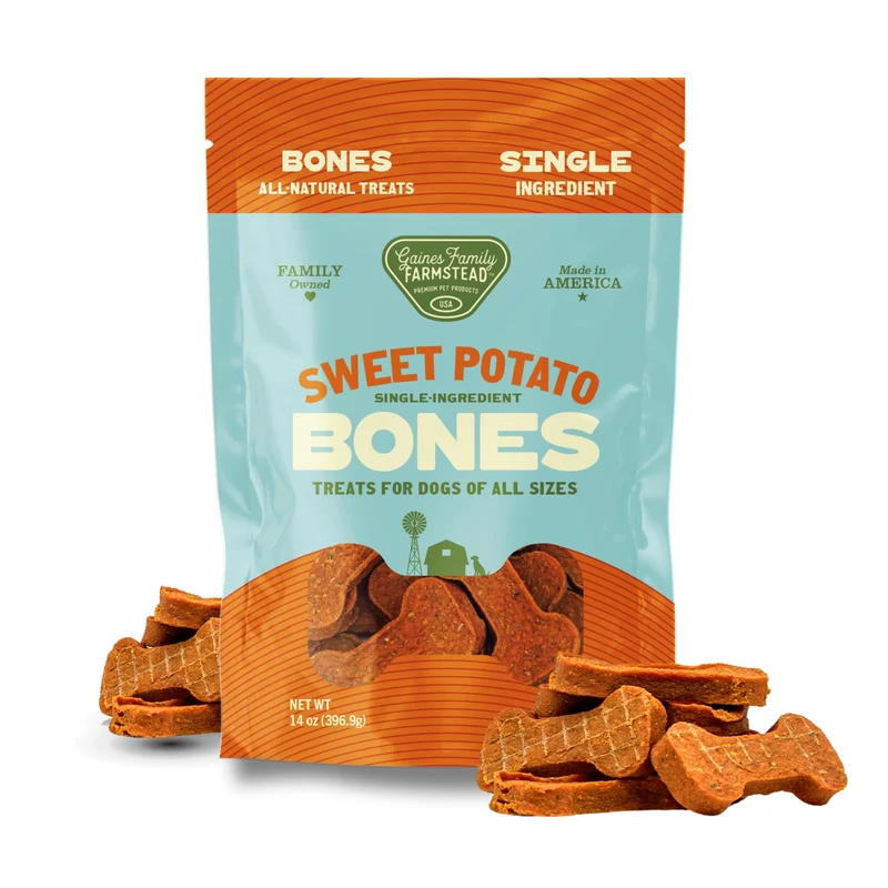 Os de patate douce pour chien – Gaines Family Farmstead, 14 oz, ingrédient unique, sans céréales, fabriqué aux États‑Unis
